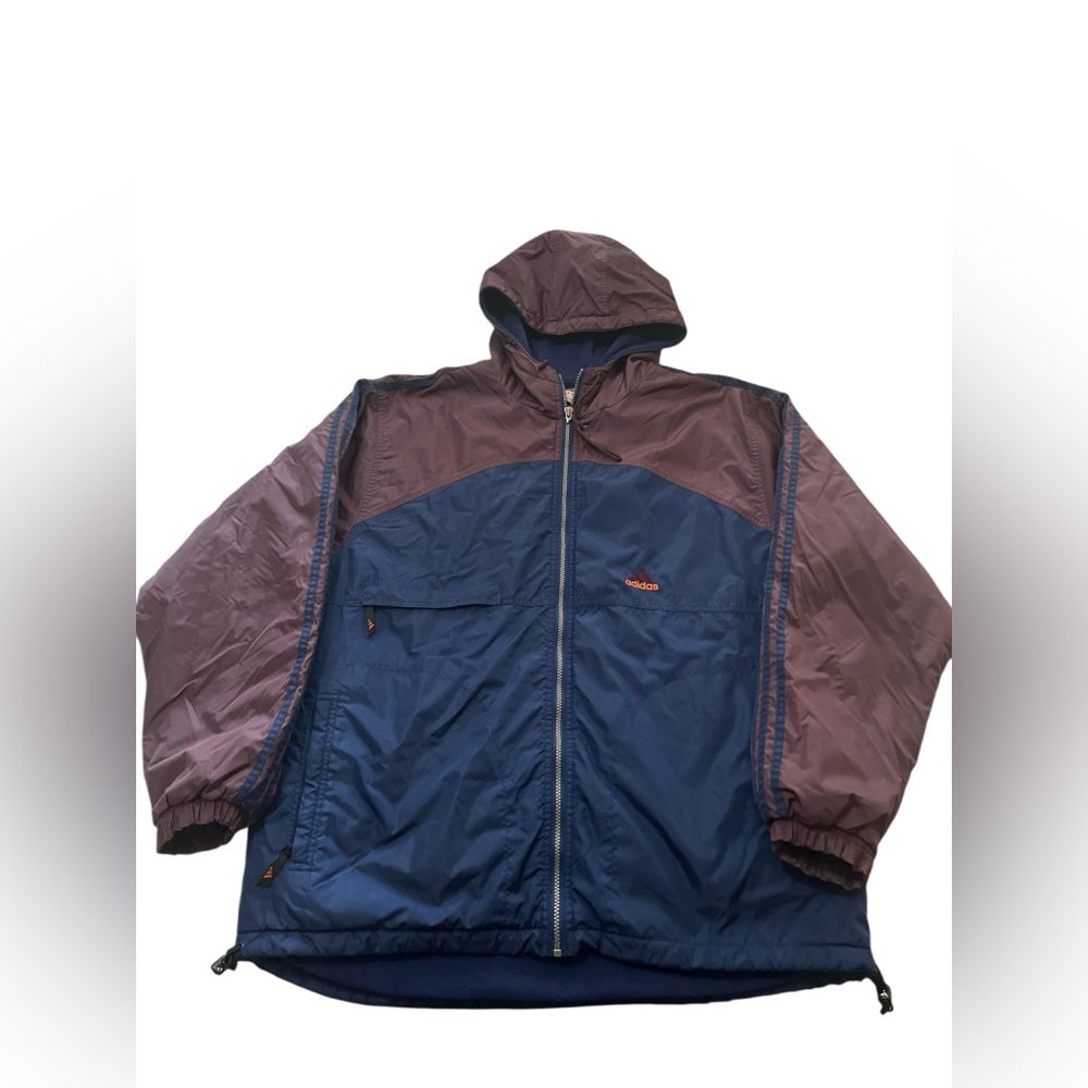 Vintage Adidas Hooded
Coat Windbreaker
BluePurple Orange
Spellout